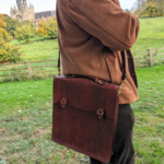 Pull-Up Leather Laptop Bag