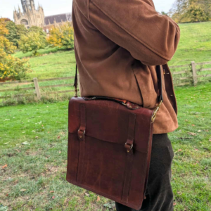 Pull-Up Leather Laptop Bag